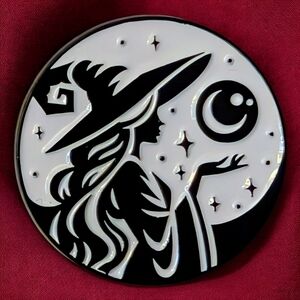 Witch Silhouette Enamel Pin